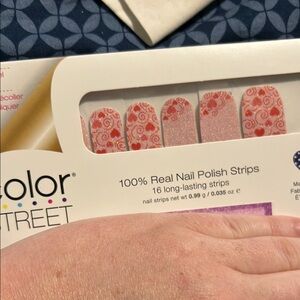Color Street Nail Strips - Pink and Red Swirls